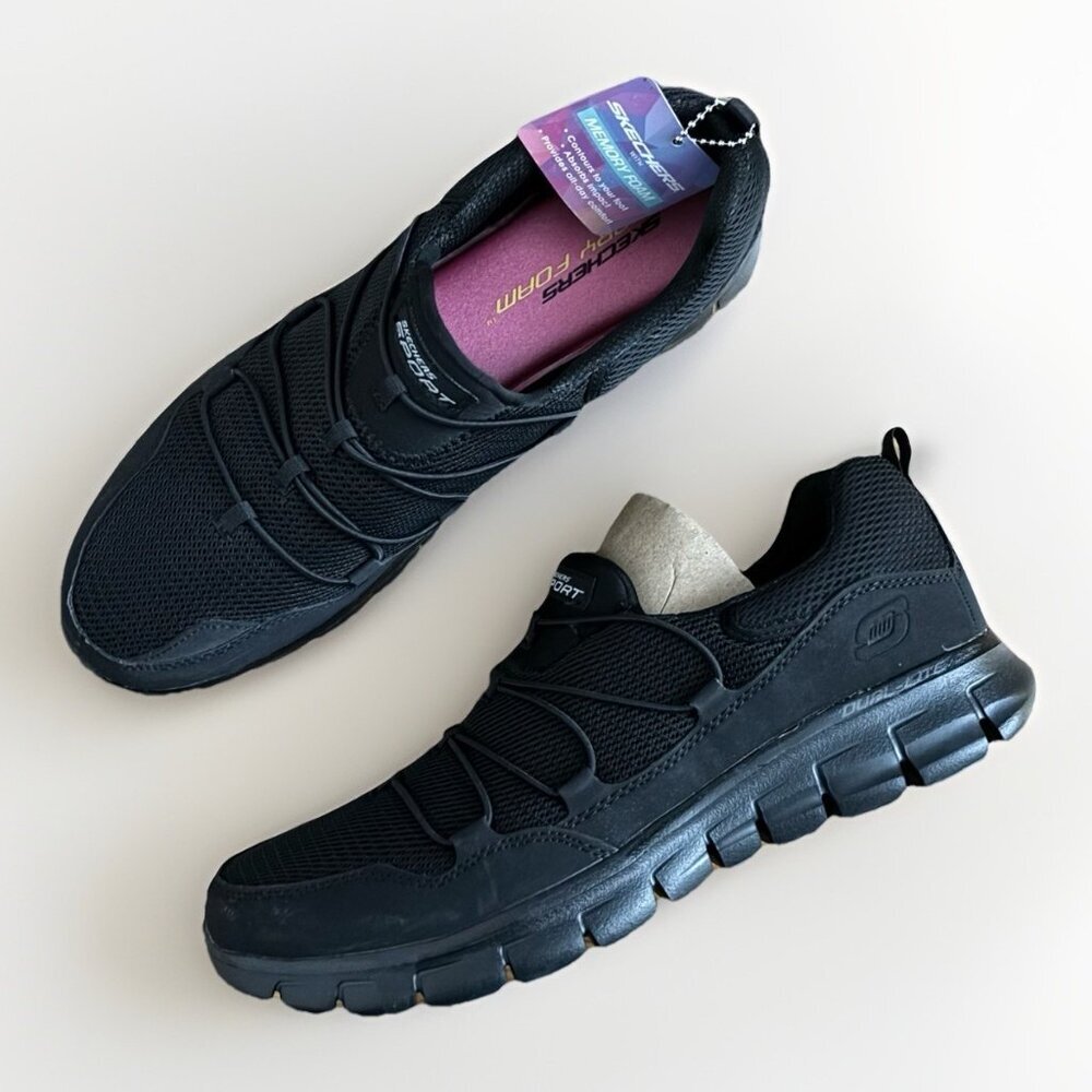 Skechers Sport Women's Loving Life Memory Foam Fashion Sneaker Black Size 11 NEW